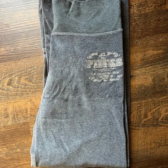 Victoria's Secret PINK Vintage Gray Velour Pant Size S - Picture 2 of 5